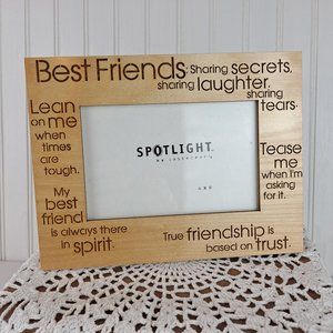 NEW "Friends" Wooden Picture Frame by Spotlight by Lasercraft